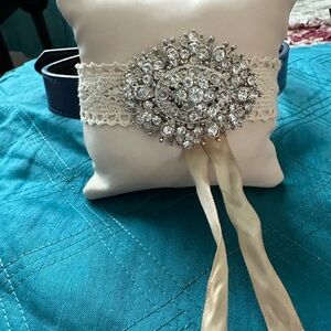 Dog wedding ring bearer collar XXL blue